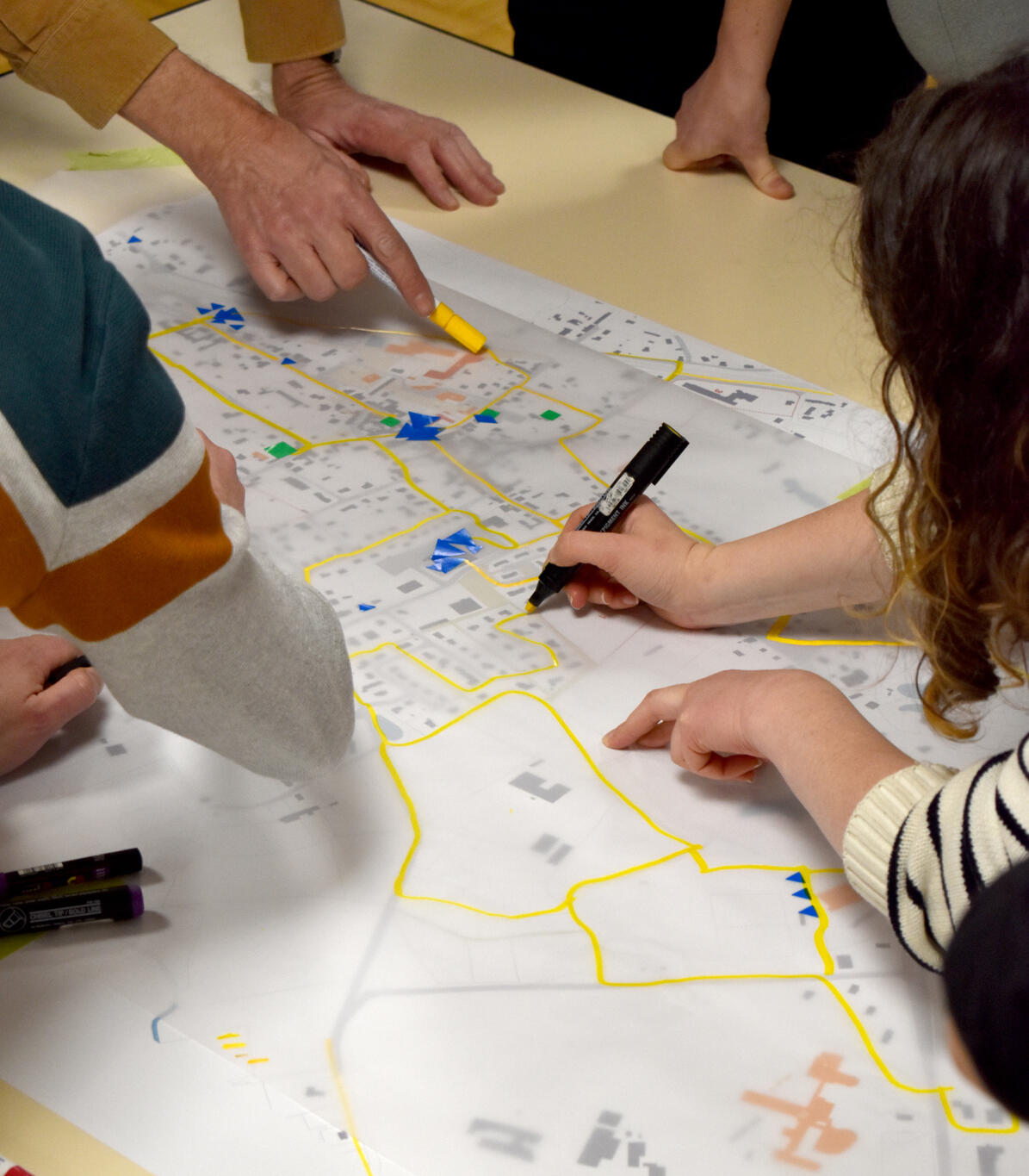 Atelier de concertation à propos des cheminements piétons sur la commune.