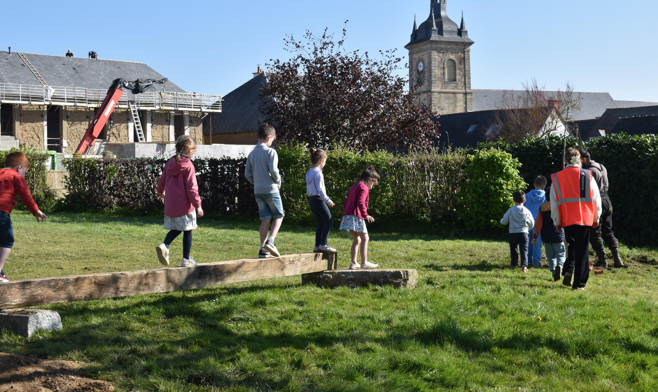 Viite de chantier par les enfants du centre de loisirs